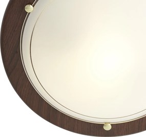 Plafon de teto vermelho clássico com vidro branco - Mesiac