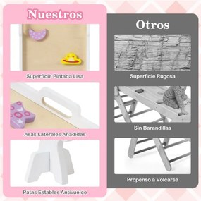 Conjunto de triângulo de escalada para crianças Montessori de madeira dobráveis 8 em 1 para bebés Parque infantil interior branco