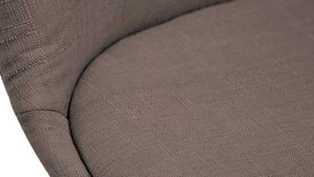 Cadeira de cozinha e sala de jantar Borneo em tecido com estrutura em Cor Nogueira 48 x 84 x 55 cm Castanho acinzentado