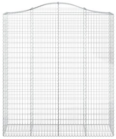 Cestos gabião arqueados 2pcs 200x50x220/240cm ferro galvanizado