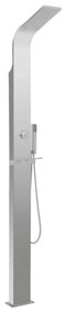 vidaXL Coluna duche de exterior aço inoxidável curvado