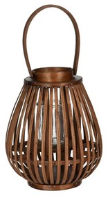 Lanterna Bamboo Castanho 23X27CM
