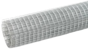 Cerca de arame p/ galinheiro 25x0,5 m aço galvanizado prateado