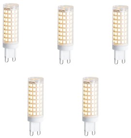 Conjunto de 5 lâmpadas LED G9 reguláveis 5,5W 500 lm 2700K
