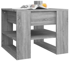 Mesa centro 55,5x55x45 cm derivados de madeira sonoma cinzento