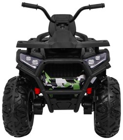 Moto 4 elétrica para crianças 12V 4x4 45W Deserto com Rodas Espuma EVA, Assento couro ecológico, som Crianças Até 30 kg Camuflada