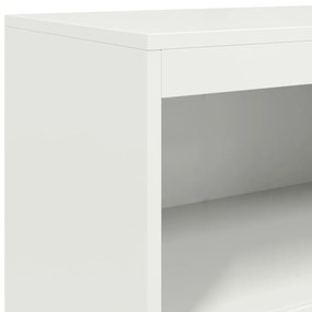 Aparador alto 68,5x38,5x123,5 cm aço branco