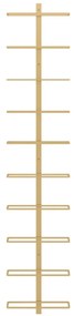 Garrafeira de parede para 10 garrafas metal dourado