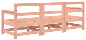 3 pcs conjunto lounge de jardim madeira de douglas maciça