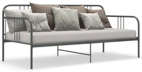 Sofá-cama 90x200 cm metal cinzento