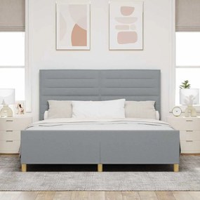 Estrutura de Cama vidaXL Cinza Claro 180x200 cm Tecido