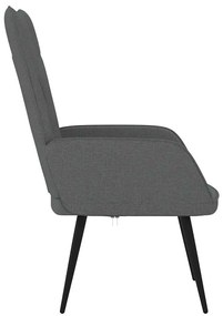 Cadeira de descanso tecido cinzento-escuro