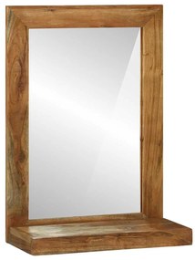 vidaXL Espelho de Banheiro 50x22x70 cm Madeira Sólida de Acácia