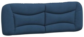 Estrutura de cama sem colchão 160x200 cm tecido azul