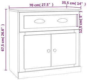 Aparadores 2 pcs derivados de madeira cinzento cimento