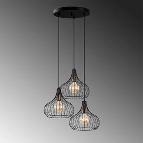 Candeeiro de Teto Teldamla – Preto Antigo – 47 x 47 x 120 cm