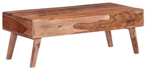 Mesa de centro 110x50x40 cm madeira maciça cinzento