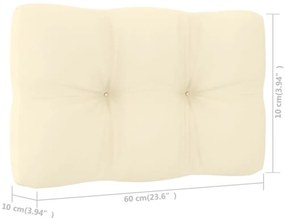 3 pcs conjunto lounge de jardim com almofadões pinho impregnado
