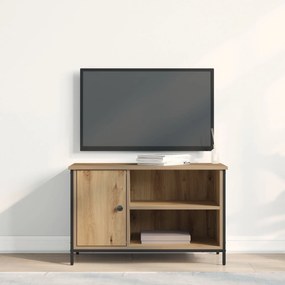 Casa de TV vidaXL Caramelo 80x40x50 cm Madeira engenheirada e Aço