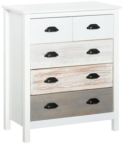 Cómoda com 5 Gavetas Cómoda para Dormitório Moderna com Desenho Anti-T