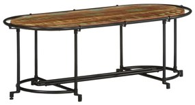 Mesa de centro 110x55x40 cm madeira recuperada maciça