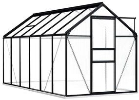 vidaXL Estufa com base alumínio antracite 7,03 m²