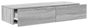 Prateleira parede c/ gavetas 100x36x19 cm derivados de madeira