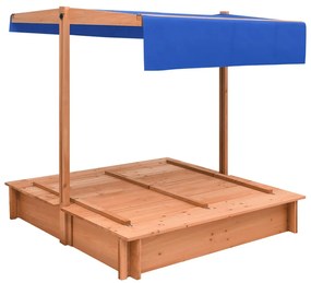 Caixa de areia com teto 112x112x112 cm madeira de abeto