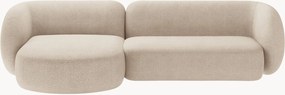 Sofá de canto modular em bouclé Kate (3 lugares)