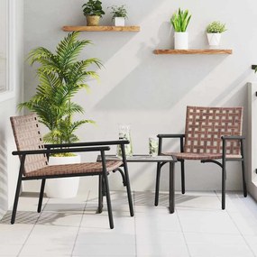 vidaXL Cadeira de Jardim 2 pcs Preto 79 x 56 x 73.5cm vime PE