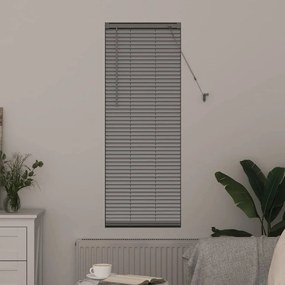 Persiana de Janela com cortinas Outros Manual Prata 80 x 130 cm Alumín