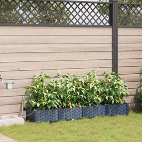 vidaXL Jardineiras de Jardim 1 pc Cinzeto 160 x 40 x 22 cm Plástico