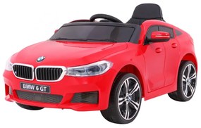 Carro elétrico para Crianças 12V BMW 6 GT Rodas de EVA, Assento de couro Vermelho