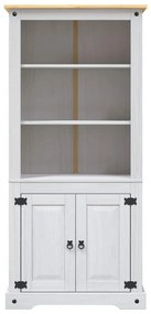 Guarda-louças Corona em pinho mexicano 80x40x170 cm branco