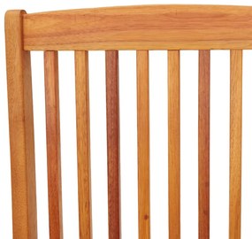Cadeiras de jardim dobráveis 4 pcs eucalipto maciço