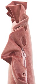 Almofada de assento em veludo rosa ø 40 cm KALANCHOE Beliani