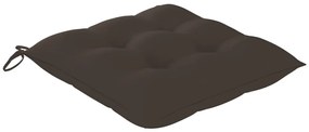Cadeiras de jardim dobráveis c/ almofadões 6 pcs teca maciça
