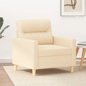 vidaXL Poltrona 60 cm tecido cor creme