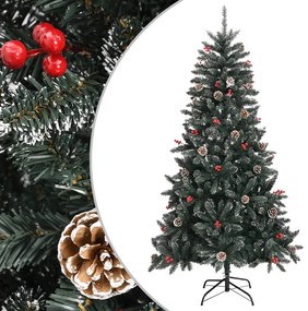 vidaXL Árvore de Natal artificial com suporte 180 cm PVC verde