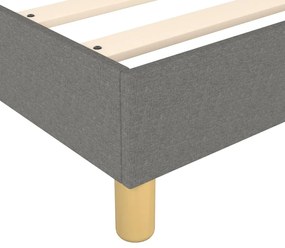 Estrutura de cama sem colchão 160x200 cm tecido cinzento-escuro