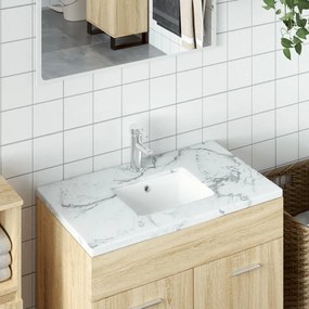 153729 vidaXL Lavatório casa de banho retangular 36x31,5x16,5 cerâmica branco