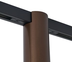 Foco moderno bronze escuro para sistema de calhas monofásico GU10 35mm - Slimline Nubee Honey Moderno
