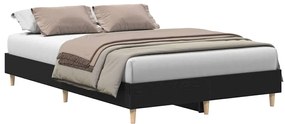 Estrutura de Cama vidaXL 140x190 cm em Madeira de Carvalho Preto