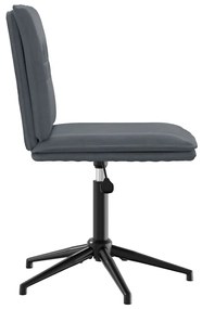 Cadeiras de jantar 4 pcs veludo cinzento-escuro