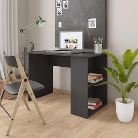 vidaXL Secretária 110x60x73 cm contraplacado cinzento