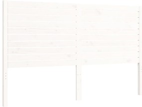 Estrutura de cama com cabeceira 160x200 cm madeira maciça