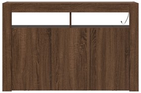 Aparador Carvalho Castanho Madeira Engenharia 116 x 30 x 75 cm