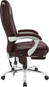 Cadeira de escritório Rubia com função de massagem castanho