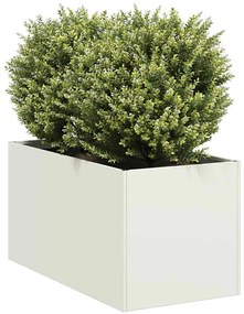 vidaXL Vaso floreira 40x80x40 cm aço laminado a frio branco