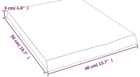 Prateleira de parede 40x50x(2-4) cm carvalho tratado castanho